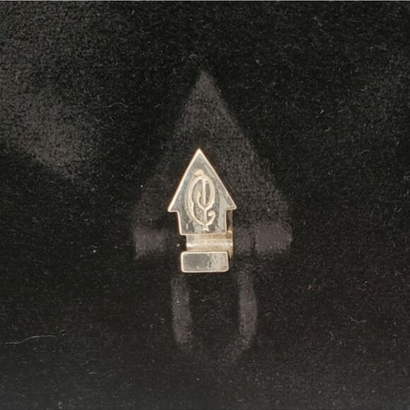 60s Black Velvet Evening Clutch Handbag Camea - Picture 9 of 12